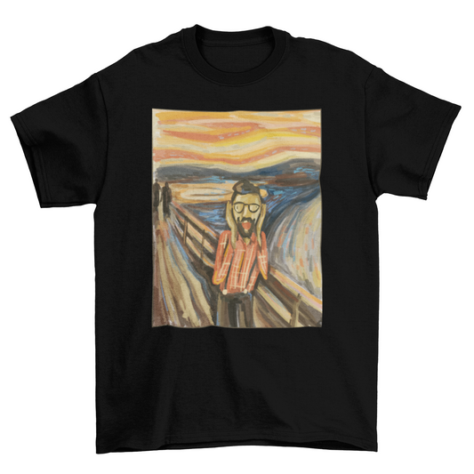 Hipster scream t-shirt